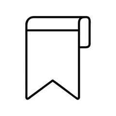 Vector art of bookmark icon simple outline vector sign symbol of favorite, save, tag, label