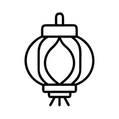 Vector art of festive chinese lantern, a symbol of celebration, good fortune, and cultural heritage