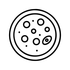 Vector art of pizza italian food with pepperoni and cheese topping fast food delivery