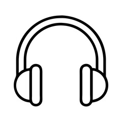 Vector art of headphones icon minimalist style headphones for listening to music or podcast