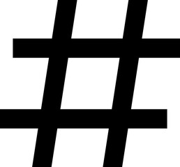 Hashtag Symbol Illustration