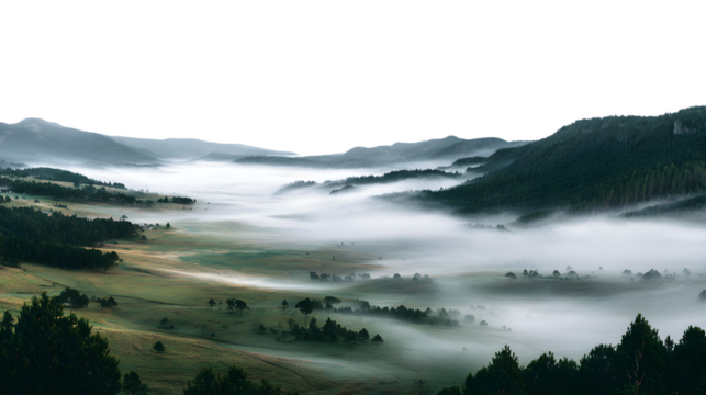 fog over the mountains