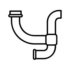 Vector art of outline icon of a water heater, a modern appliance for heating water