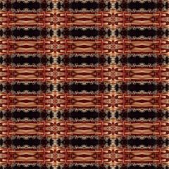 Abstract geometric chocolate-inspired pattern with rich brown tones, symmetrical design, and intricate texture for backgrounds or creative art projects.