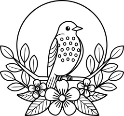 vector illustration of a bird