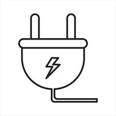 Power Plug Icon Design Elements Illustration