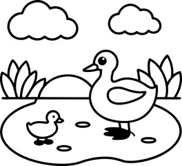 duck and ducklings