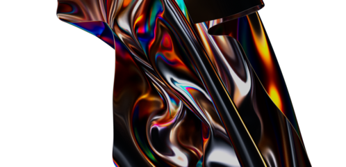 Stunning abstract background featuring a shimmering holographic fabric with vibrant, iridescent colors, perfect for modern designs and artistic