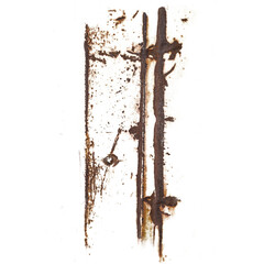 Isolated Rust Stain on Transparent Background