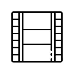 Obraz premium Vector art of film strip icon, representing cinema, movie, and video production industry