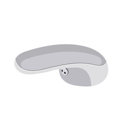 Minimalist Steel Tap Water Illustration Isolated on White Background