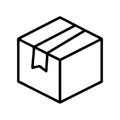 Vector art of isometric box icon, a simple representation of packaging, delivery, or storage
