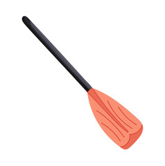 Boat Paddle with Black Handle Illustration Isolated on White Background