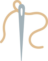 Simple Flat Style Needle and Thread Icon Illustration Graphic Design