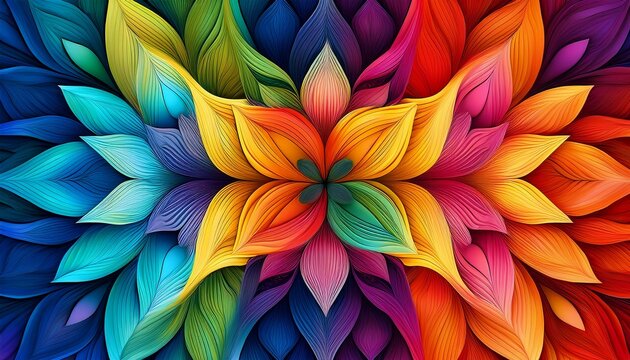 A Vibrant Kaleidoscope Of Colors Merging And Blending Into An Abstract Masterpiece Colorful Illustration Art Generative Ai