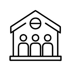 Vector art of teamwork inside a house shows collaboration and connection between people