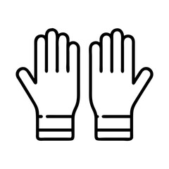 Illustration of a pair of medical gloves, protective wear for healthcare workers