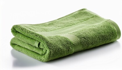 Light Green Towel Isolated On White Background