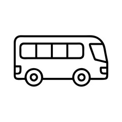 Vector art of simple bus illustration on for transportation concept