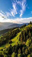 Mountain landscape at sunset (4)