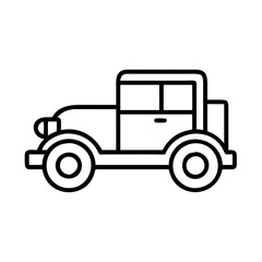Vector art of classic vintage pickup truck illustration, showcasing its retro design and iconic style