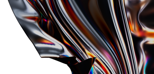 Stunning abstract image of iridescent fabric, perfect for design projects.  High-resolution, vibrant colors.