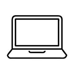 Vector art of laptop line icon simple outline notebook vector illustration for web design