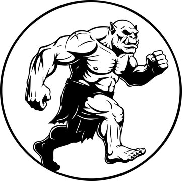 Running Orc Illustration