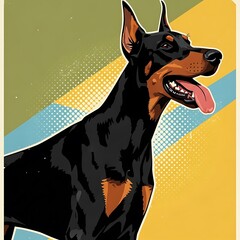 Majestic Doberman Pinscher Portrait.