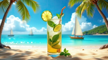 cocktail on the beach
