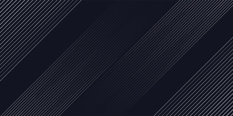 Obraz premium Simple white lines and black color pattern gradient. Abstract stripped texture lines.