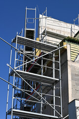 Construction frame at the construction site