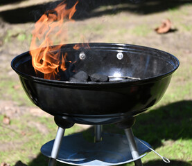 Barbecue grill outdoor ready to cook