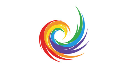 Naklejka premium Vibrant rainbow wave vector design symbolizing diversity pride and inclusivity for graphic use