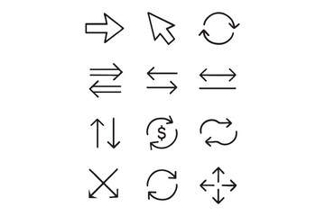 Collection of Arrows and Cursor Icons 