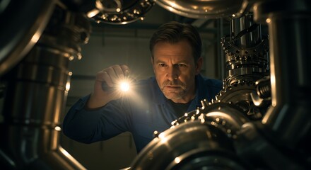 Inspecting Complex Machinery with Flashlight