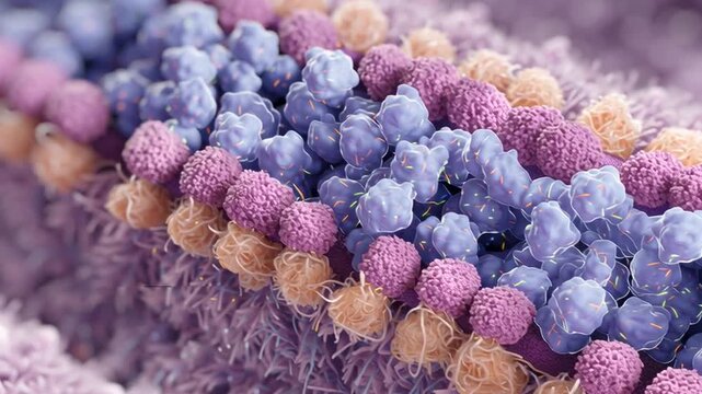Cellular insulin receptor doors turning rigid and purple