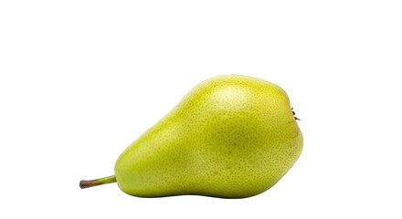 Fresh green pear, isolated on a transparent background.