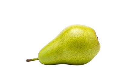 Fresh green pear, isolated on a transparent background.