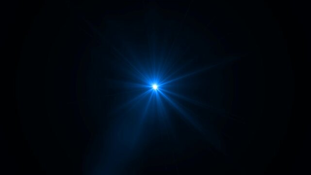 Optical flare lens flashlight flicker. ue optical lens flare starburst animation with iris moving on ALPHA
