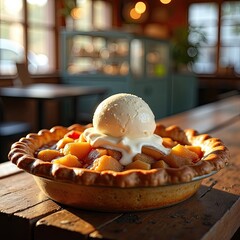 ice cream with fruits