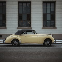 old car in front of a building