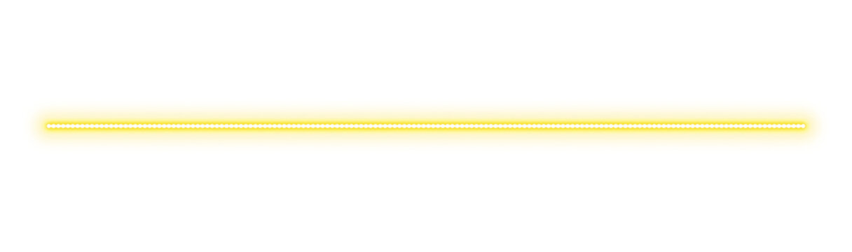 Yellow neon dotted light line sparkle png