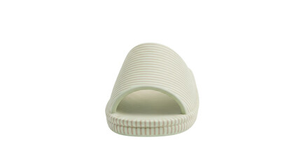 Isolated slipper slide with stripes, casual indoor footwear for comfortable wear, relax style