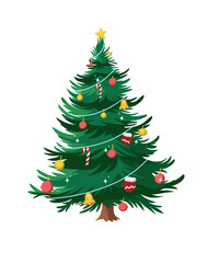 Christmas tree vector image, Christmas tree vector PNG