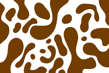 Abstract chocolate splash and drip background with fluid brown organic shapes.