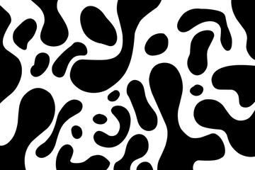 Abstract Black and White Organic Pattern Background. Black ink splash.
