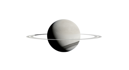 Isolated planetary ring system concept, space exploration and celestial bodies, astronomy