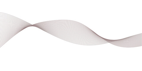 Abstract wave background with a red ribbon and an isolated metal spoon on white