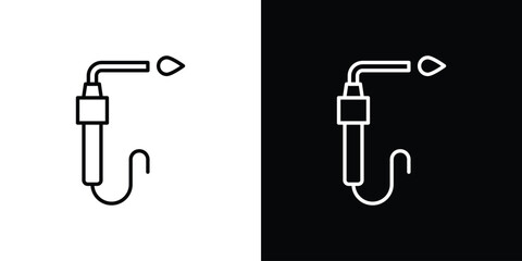 Welding icon outline pictogram isolated on white. Vector Icon shape.